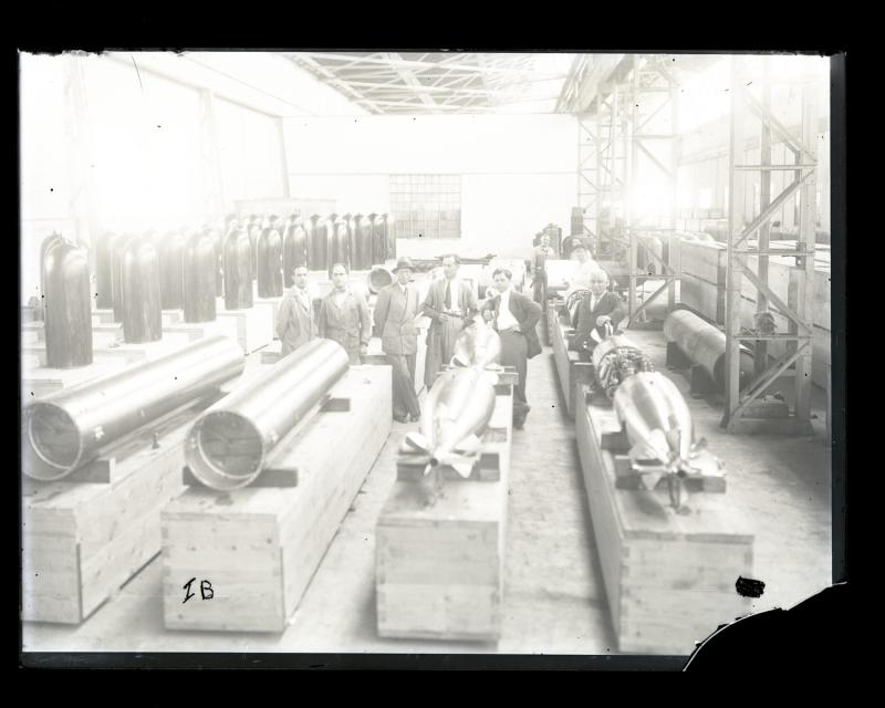 Visita al reparto montaggio dello stabilimento Whitehead di Fiume