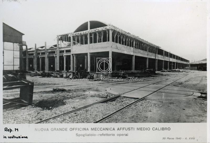 Rep N in costruzione - Nuova grande officina meccanica affusti medio calibro (Spogliatoio - refettorio operai)